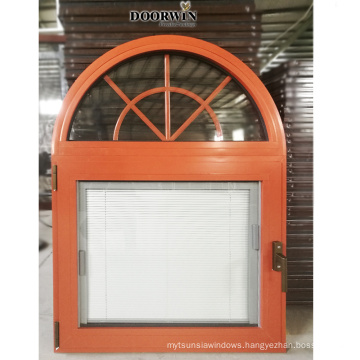 China Customized detroit excellent quality window dual pane tilt turn triple glass Aluminum arched shutter window